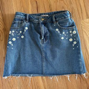 PacSun – Lottie Moss Floral Denim Skirt